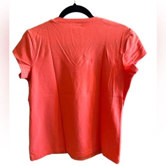 Chico’s Orange & Gold Print Shirt Size Medium - Picture 4 of 8